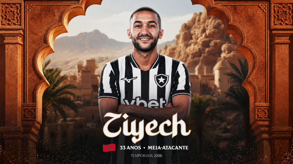 Botafogo anuncia oficialmente Hakim Ziyech, ex-Ajax e Chelsea